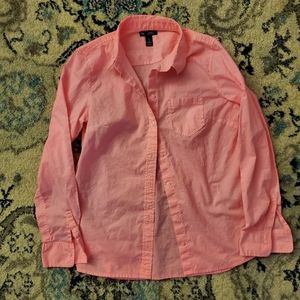 Bright pink button up shirt